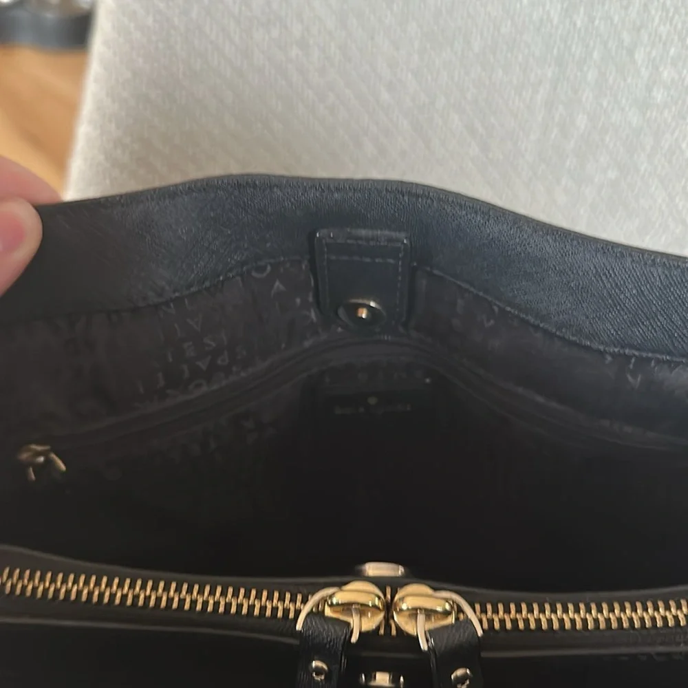 kate spade Black Saffiano Leather Satchel